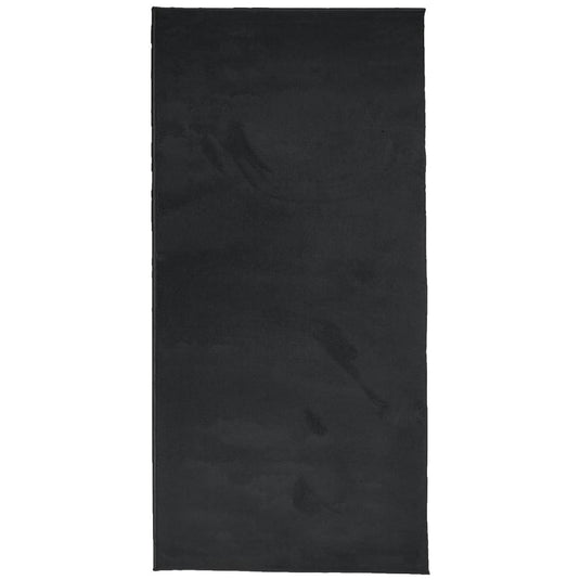 Vidaxl vloerkleed oviedo laagpolig 100x200 cm zwart