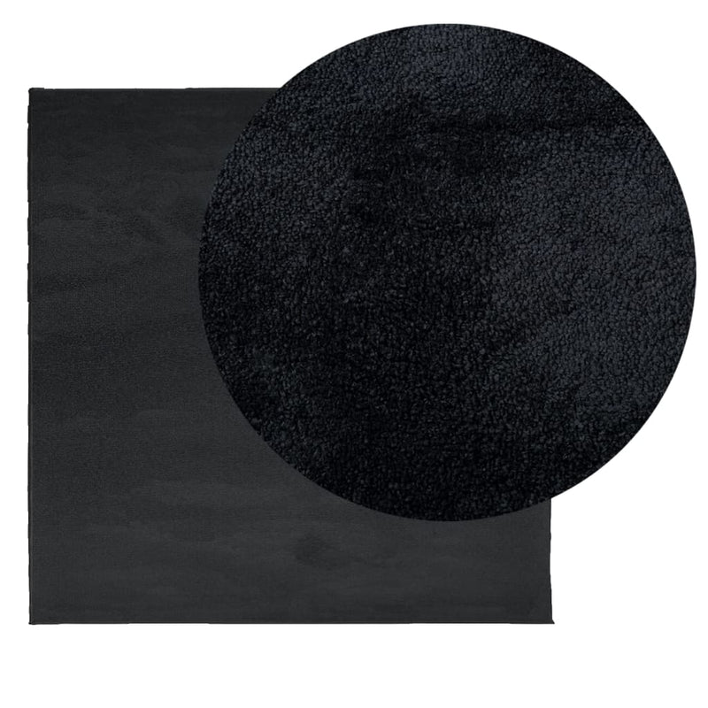 Load image into Gallery viewer, Vidaxl vloerkleed oviedo laagpolig 120x120 cm zwart
