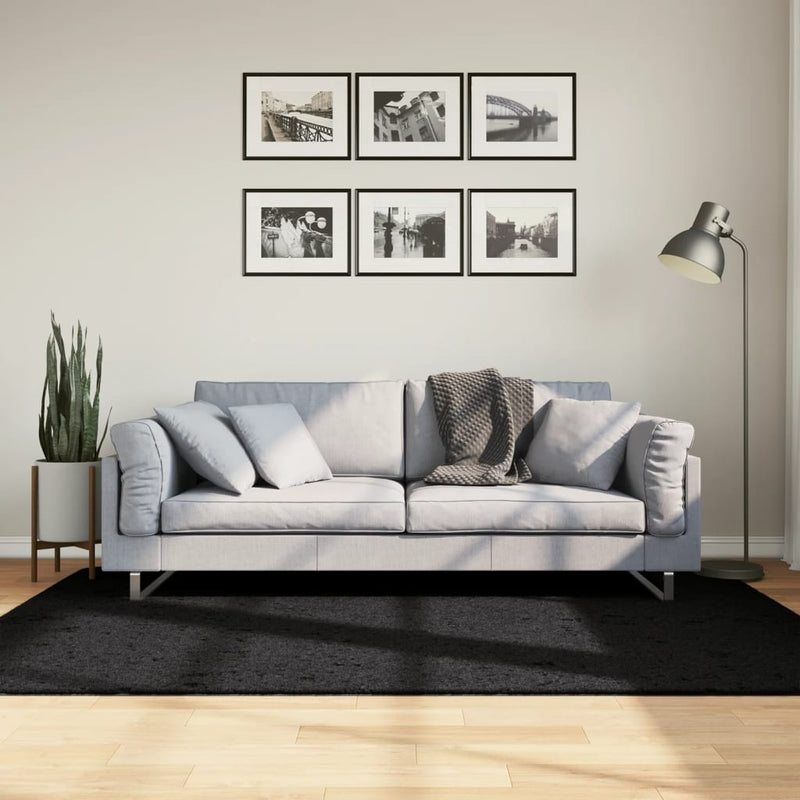 Load image into Gallery viewer, Vidaxl vloerkleed oviedo laagpolig 140x200 cm zwart
