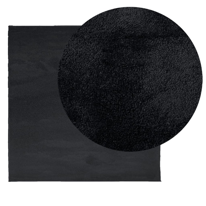 Load image into Gallery viewer, Vidaxl vloerkleed oviedo laagpolig 160x160 cm zwart
