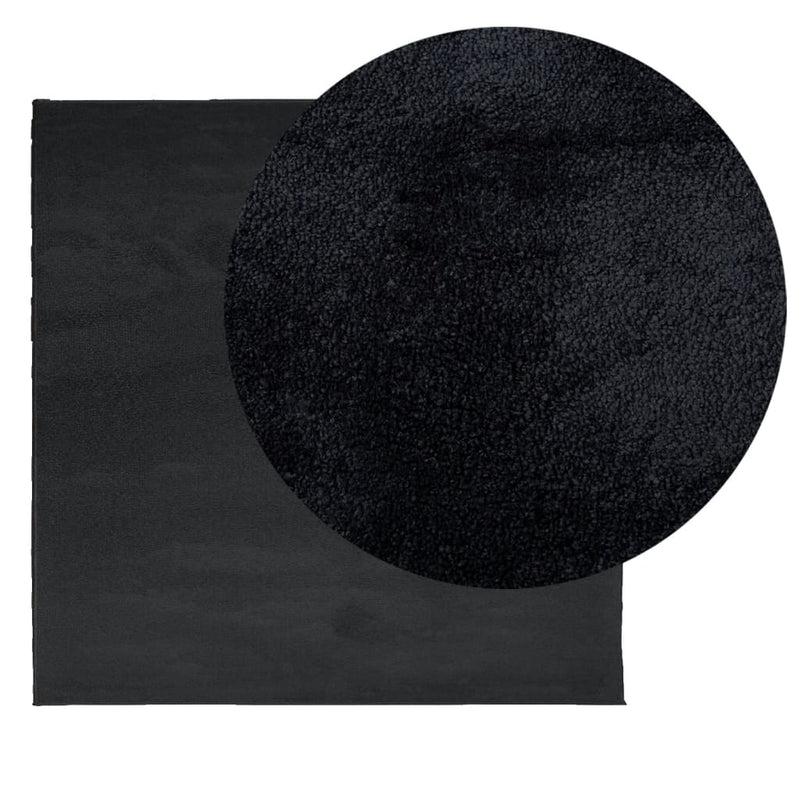 Load image into Gallery viewer, Vidaxl vloerkleed oviedo laagpolig 240x240 cm zwart
