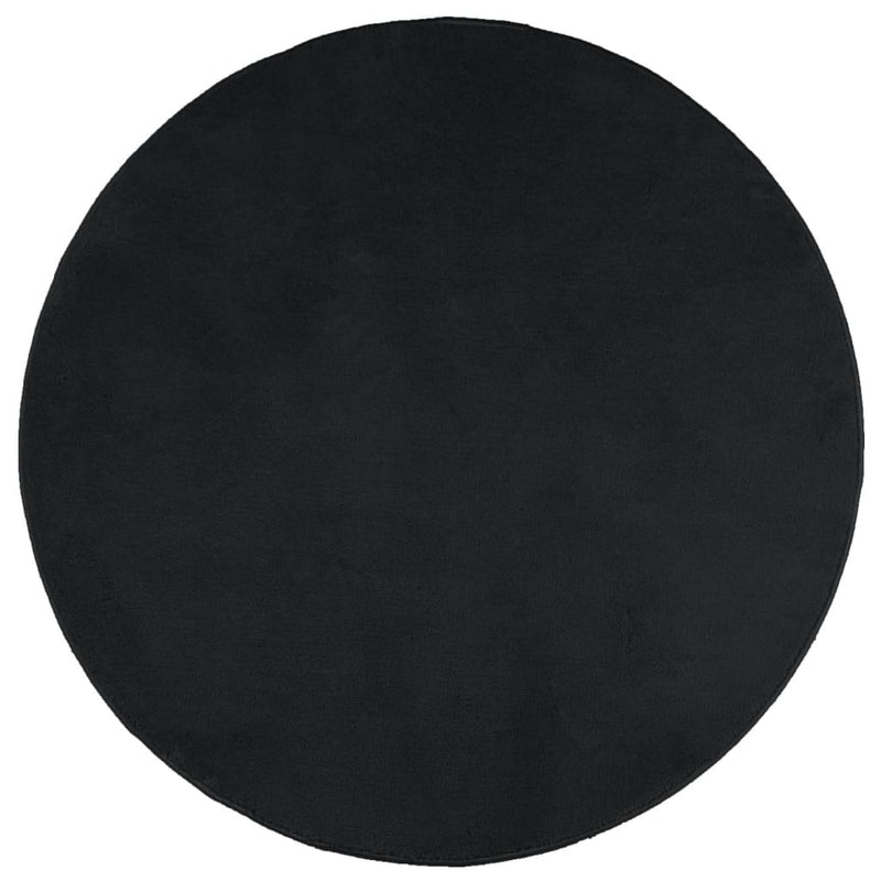 Load image into Gallery viewer, VidaXL Vloerkleed OVIEDO laagpolig Ø 100 cm zwart
