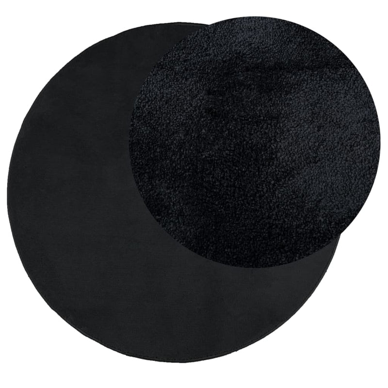 Load image into Gallery viewer, VidaXL Vloerkleed OVIEDO laagpolig Ø 240 cm zwart
