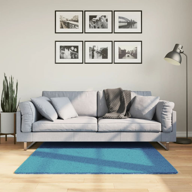 Load image into Gallery viewer, Vidaxl vloerkleed oviedo laagpolig 120x120 cm turquoise
