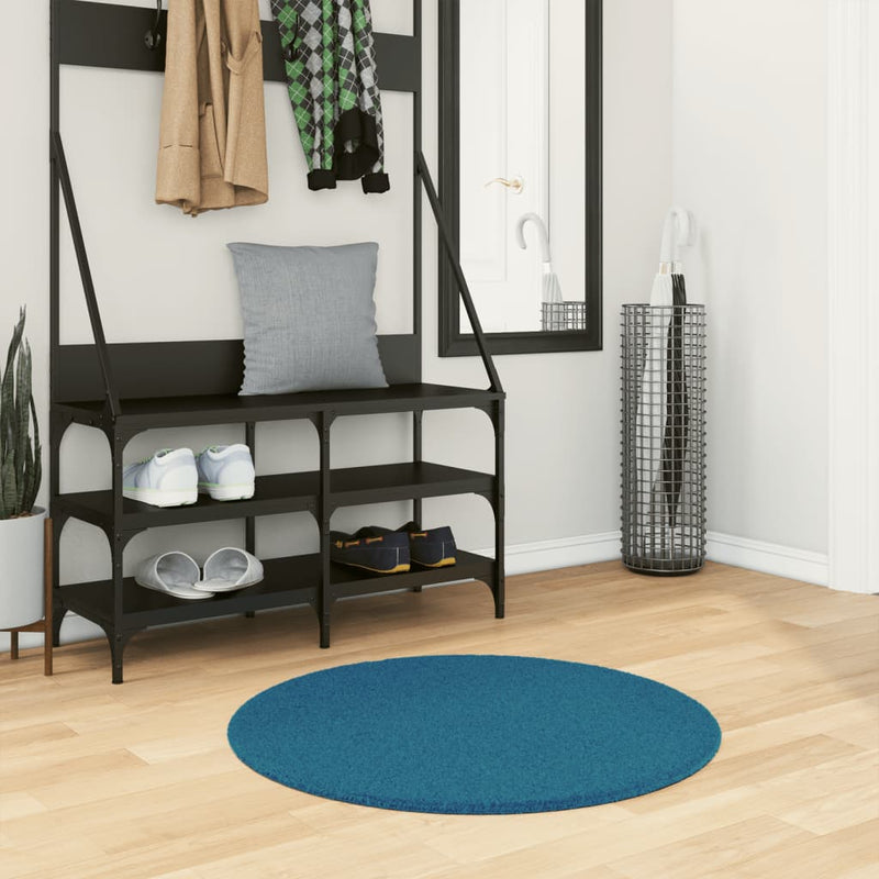 Load image into Gallery viewer, Vidaxl vloerkleed oviedo laagpolig ø 80 cm turquoise
