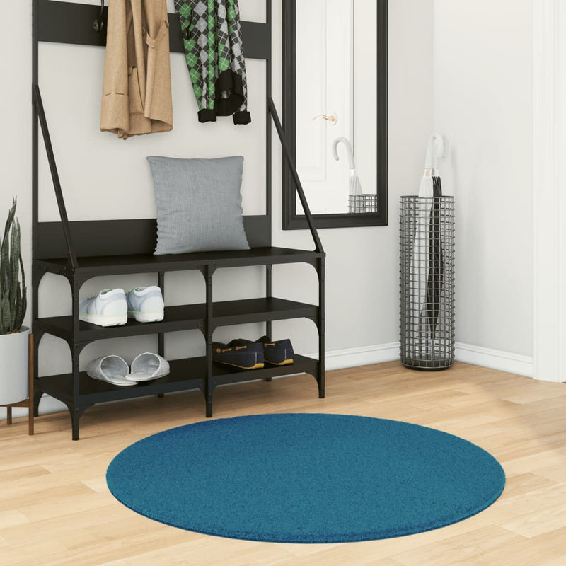 Load image into Gallery viewer, Vidaxl vloerkleed oviedo laagpolig ø 100 cm turquoise
