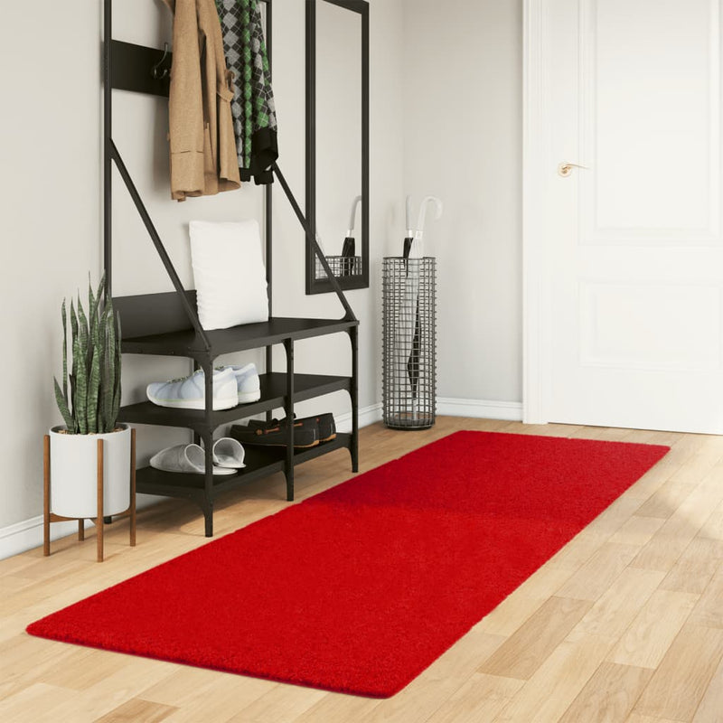 Load image into Gallery viewer, Vidaxl vloerkleed oviedo laagpolig 80x250 cm rood
