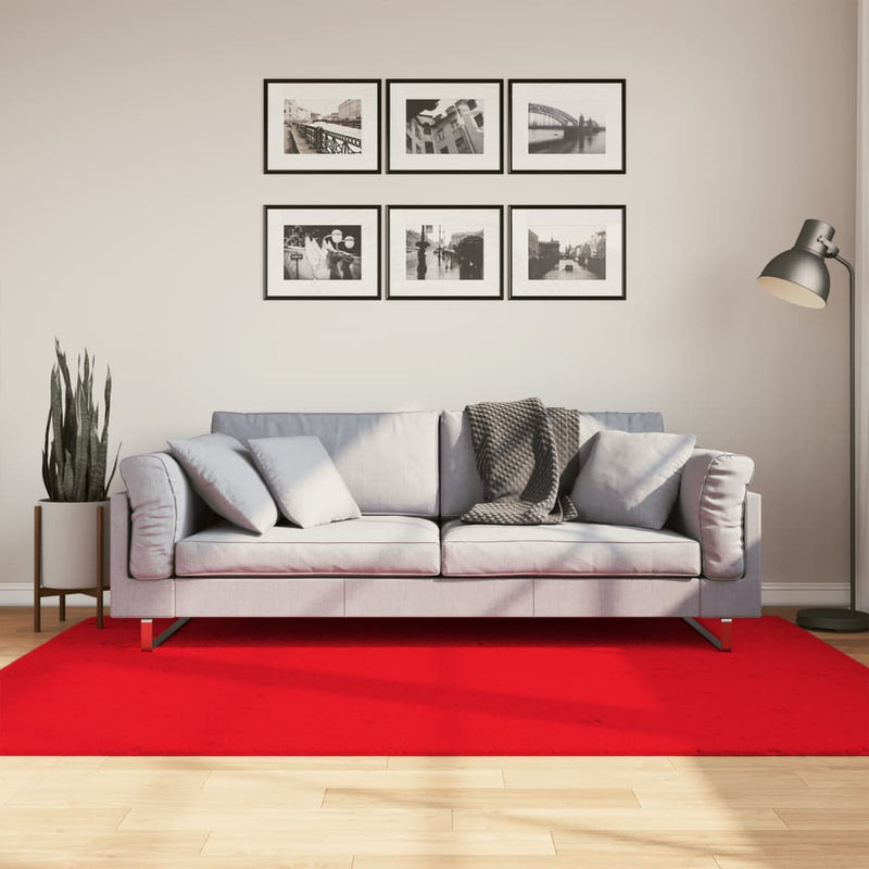 Load image into Gallery viewer, Vidaxl vloerkleed oviedo laagpolig 140x200 cm rood
