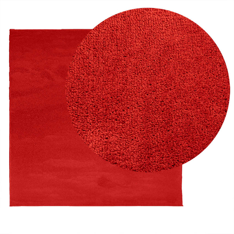 Load image into Gallery viewer, Vidaxl vloerkleed oviedo laagpolig 160x160 cm rood
