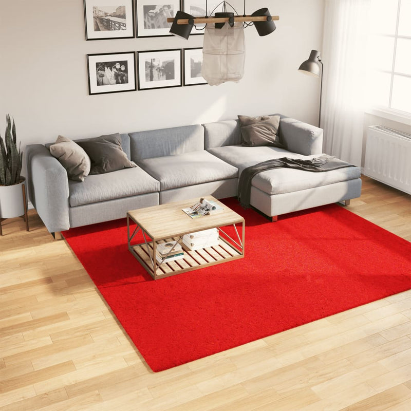 Load image into Gallery viewer, Vidaxl vloerkleed oviedo laagpolig 240x240 cm rood
