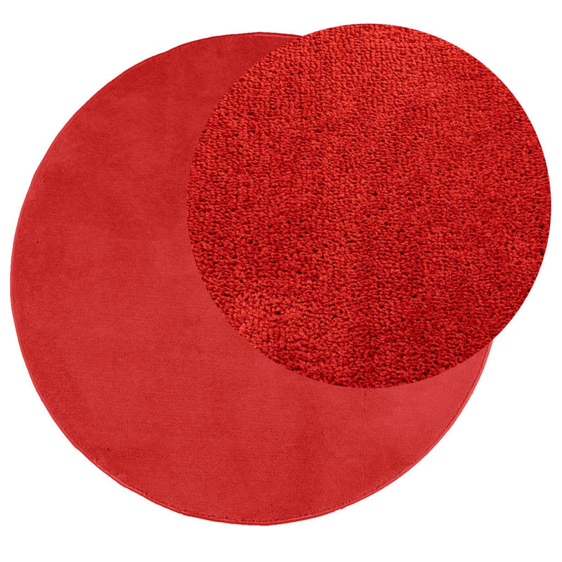 Load image into Gallery viewer, Vidaxl vloerkleed oviedo laagpolig ø 160 cm rood
