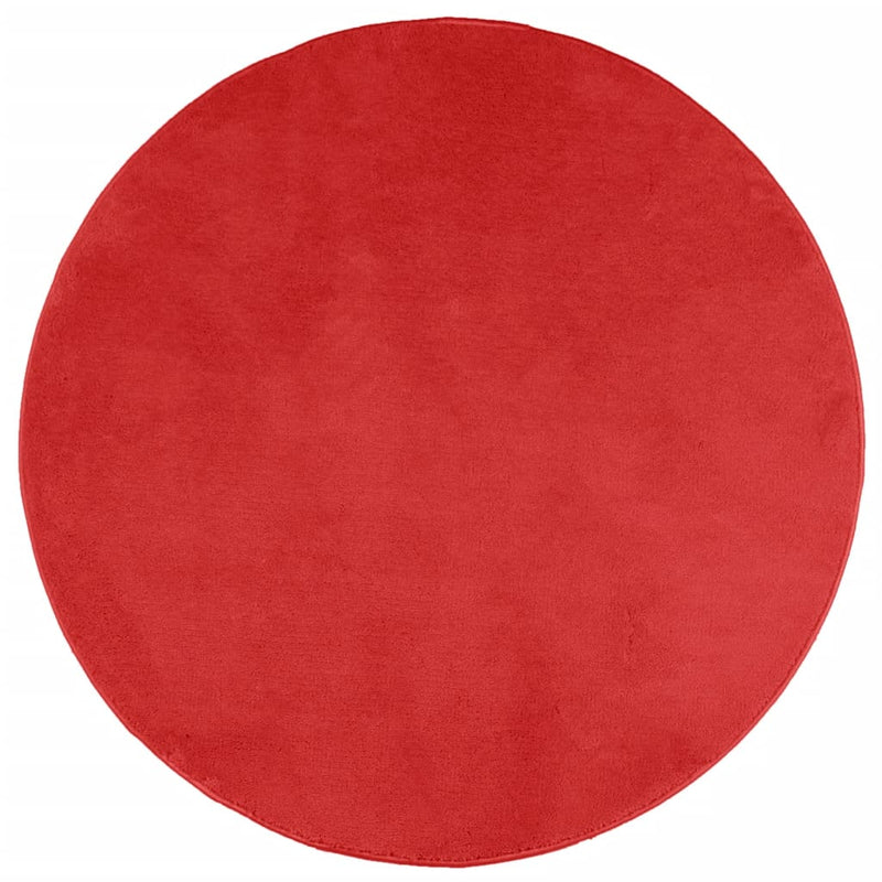 Load image into Gallery viewer, Vidaxl vloerkleed oviedo laagpolig ø 200 cm rood
