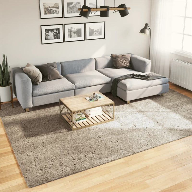 Load image into Gallery viewer, VidaXL Vloerkleed ISTAN hoogpolig glanzend 240x340 cm beige
