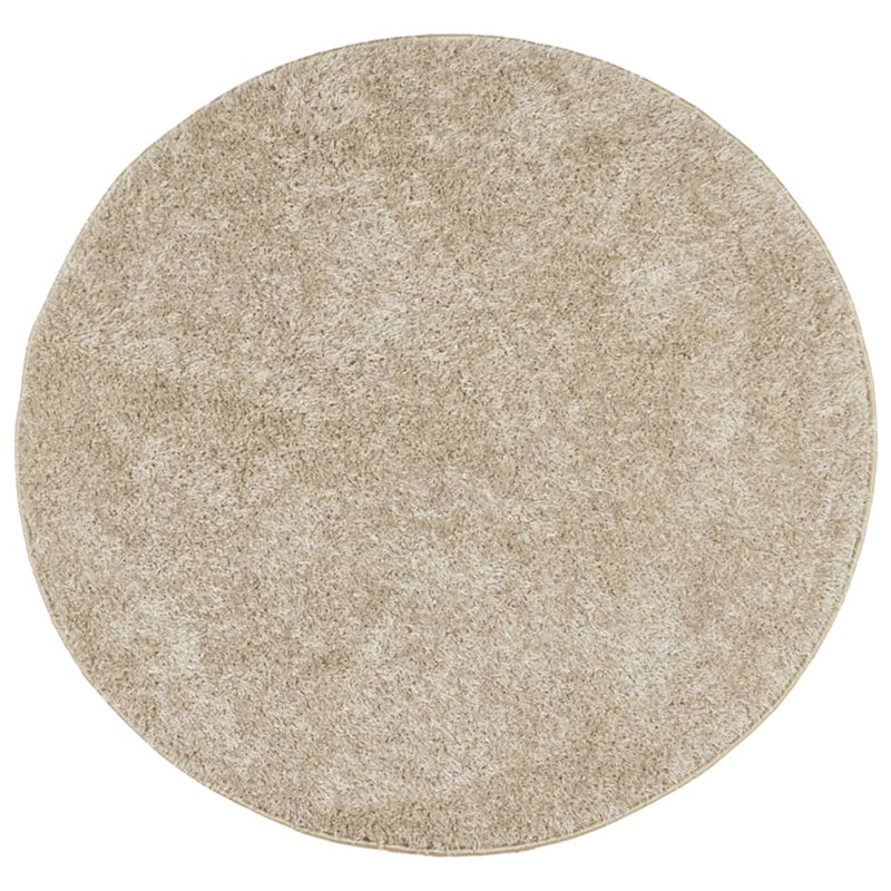 Load image into Gallery viewer, Vidaxl vloerkleed istan hoogpolig glanzend ø 120 cm beige
