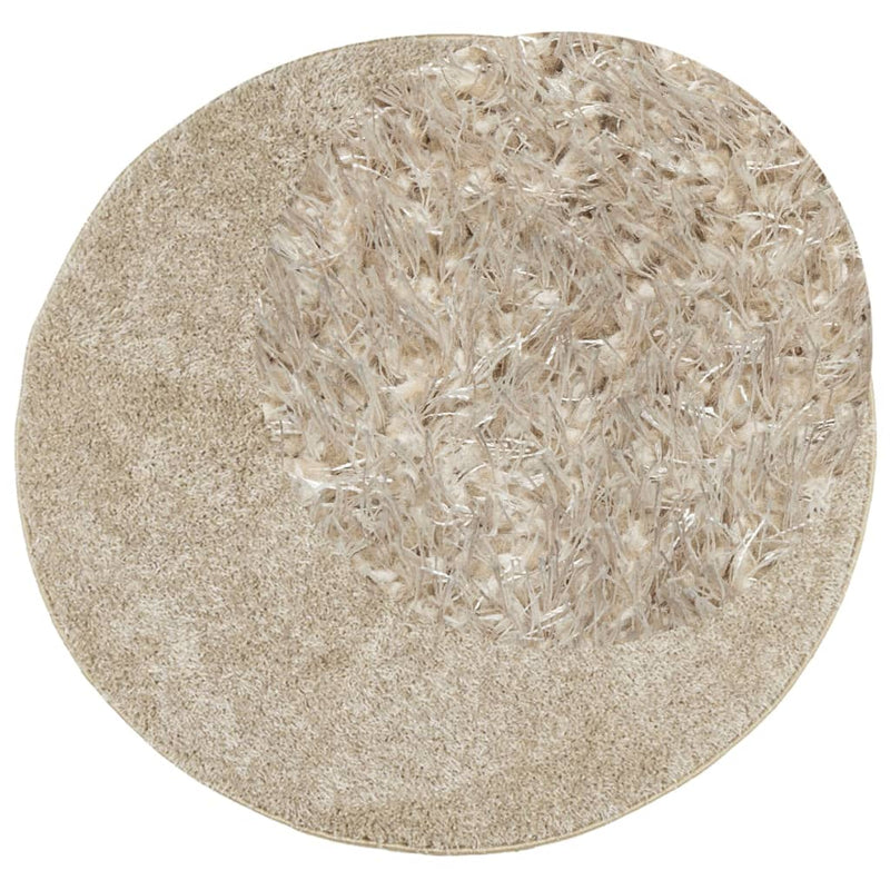 Load image into Gallery viewer, Vidaxl vloerkleed istan hoogpolig glanzend ø 200 cm beige
