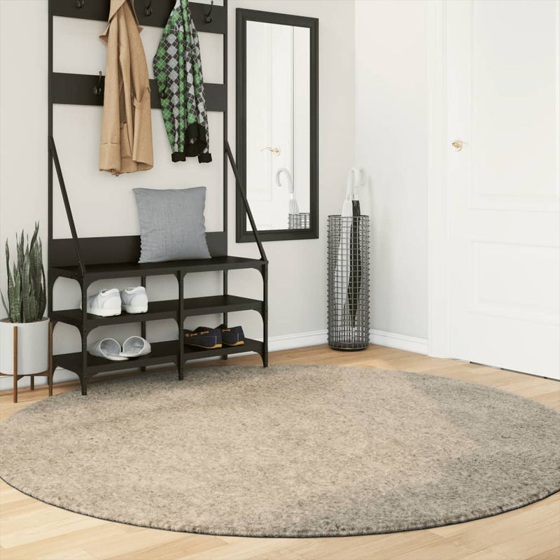 Load image into Gallery viewer, Vidaxl vloerkleed istan hoogpolig glanzend ø 200 cm beige
