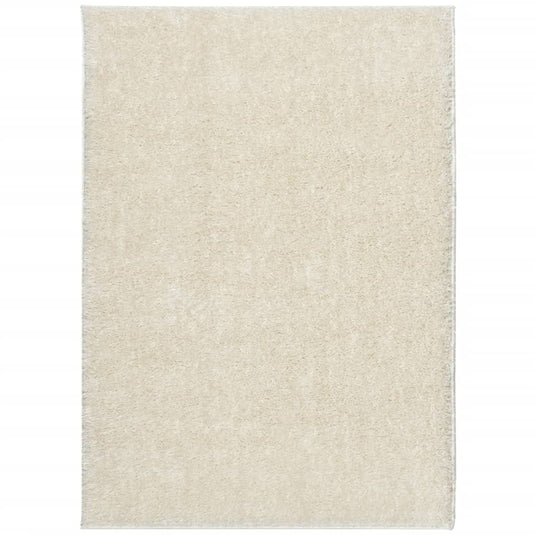 Vidaxl vloerkleed istan hoogpolig glanzend 200x280 cm crèmekleurig