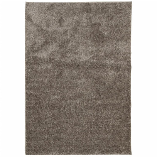 Vidaxl vloerkleed istan hoogpolig glanzend 140x200 cm grijs