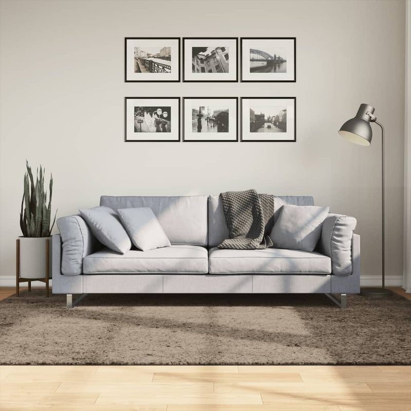 Load image into Gallery viewer, Vidaxl vloerkleed istan hoogpolig glanzend 160x230 cm grijs
