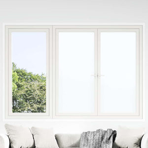Vidaxl raamfolies 3 st statisch mat pvc wit