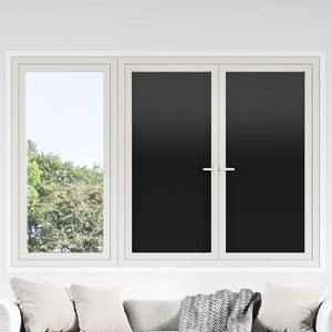 Vidaxl raamfolies 3 st statisch mat pvc zwart