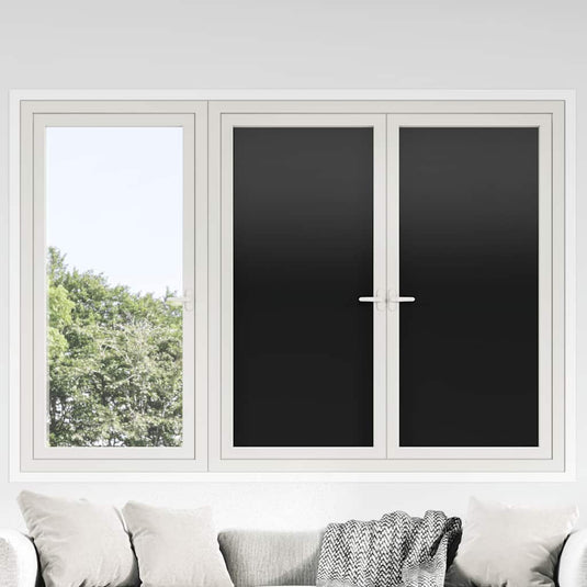 Vidaxl raamfolies 5 st statisch mat pvc zwart