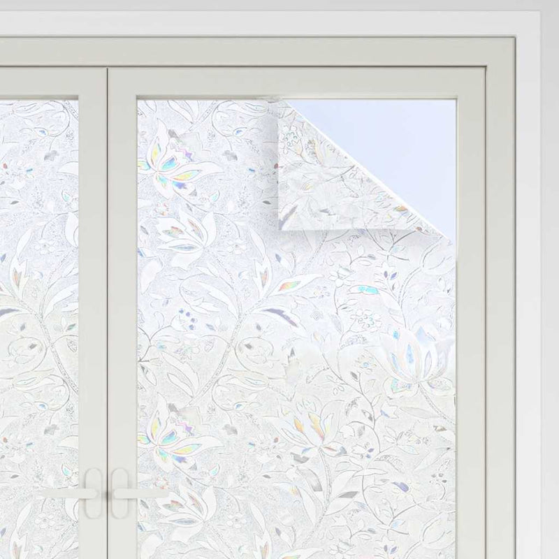 Load image into Gallery viewer, Vidaxl raamfolies 2 st mat bloemenpatroon pvc
