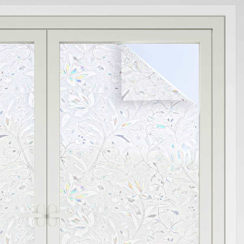 Load image into Gallery viewer, Vidaxl raamfolies 4 st mat bloemenpatroon pvc
