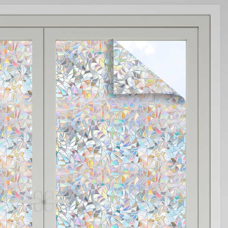 Load image into Gallery viewer, Vidaxl raamfolies 3 st mat 3d regenboogpatroon pvc
