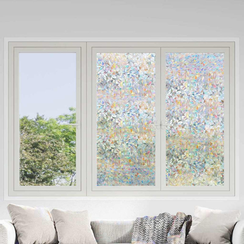 Load image into Gallery viewer, Vidaxl raamfolies 3 st mat 3d regenboogpatroon pvc
