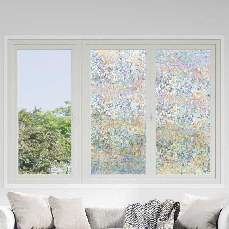Load image into Gallery viewer, Vidaxl raamfolies 5 st mat 3d regenboogpatroon pvc
