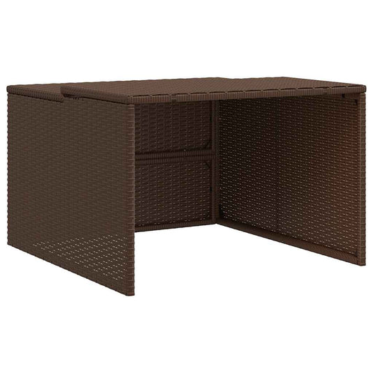 Vidaxl garage voor robotmaaier 86x90x52 57 cm poly rattan bruin