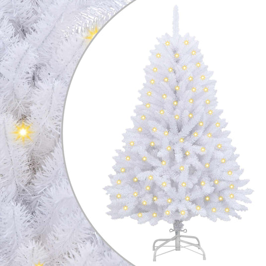 Vidaxl kunstkerstboom met 150 led wit 120 cm pvc en metaal
