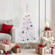 Vidaxl kunstkerstboom wit 68 x 68 x 120 cm pvc en metaal