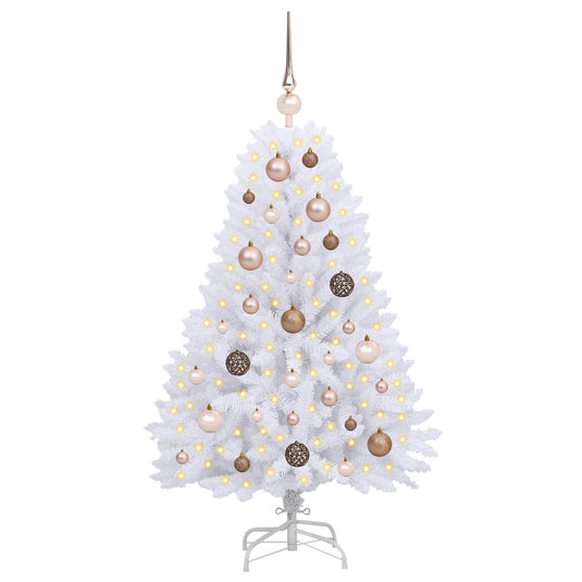 Vidaxl kunstkerstboom wit 68 x 68 x 120 cm pvc en metaal