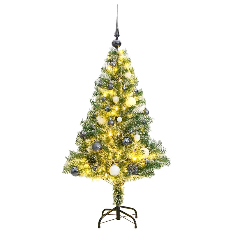 Load image into Gallery viewer, Vidaxl kunstkerstboom 150 led's kerstballen en sneeuw 150 cm
