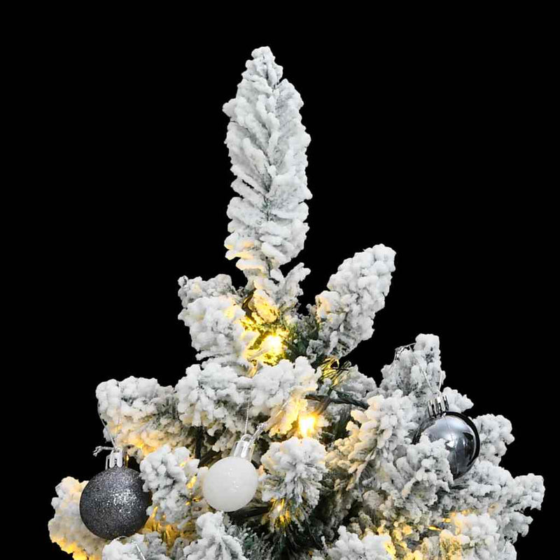 Load image into Gallery viewer, Vidaxl kunstkerstboom met scharnieren 150 led en kerstballen 120 cm
