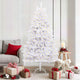 Vidaxl kunstkerstboom 300 led's pvc en staal wit