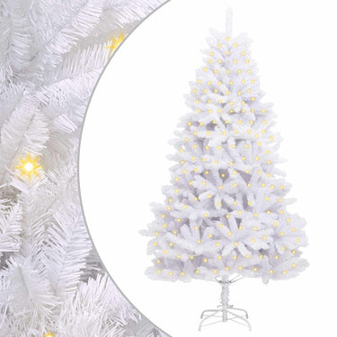 Vidaxl kunstkerstboom met 300 led wit 180 cm pvc en metaal
