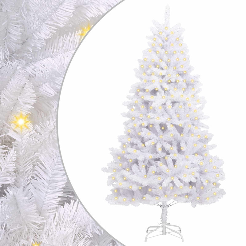 Load image into Gallery viewer, Vidaxl kunstkerstboom met 300 led wit 180 cm pvc en metaal
