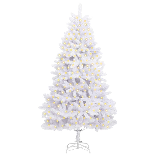 Vidaxl kunstkerstboom met 300 led wit 210 cm pvc en metaal