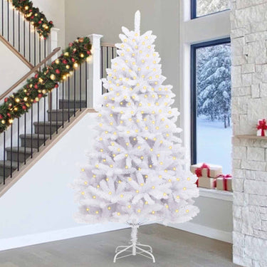 Vidaxl kunstkerstboom met 300 led wit 300 cm pvc en metaal