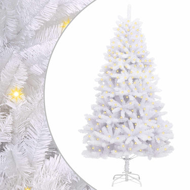 Vidaxl kunstkerstboom met 300 led wit 300 cm pvc en metaal