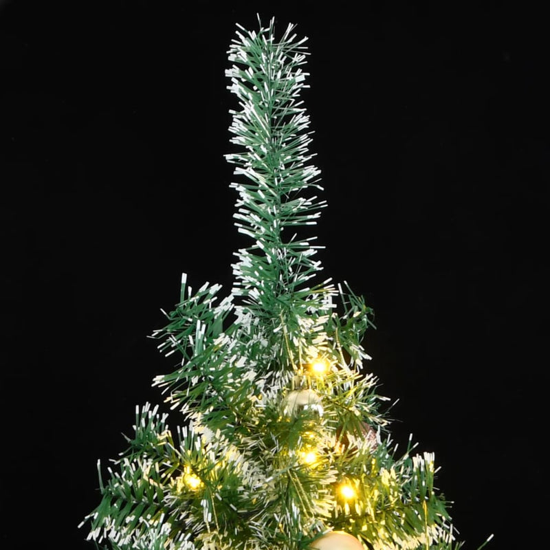 Load image into Gallery viewer, VidaXL Kunstkerstboom met 300 LED's kerstballen en sneeuw 240 cm
