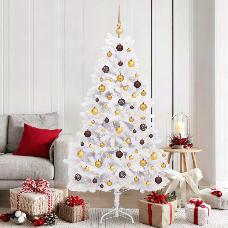 Load image into Gallery viewer, Vidaxl kunstkerstboom wit 90 x 90 x 180 cm pvc en metaal
