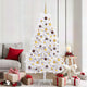 Vidaxl kunstkerstboom wit 90 x 90 x 180 cm pvc en metaal