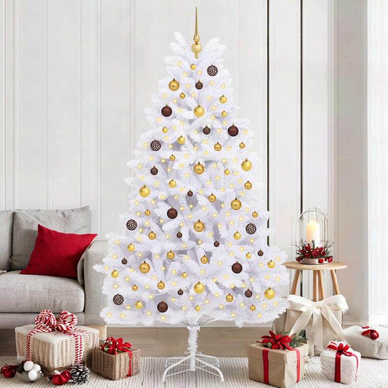 Load image into Gallery viewer, Vidaxl kunstkerstboom wit 106 x 106 x 210 cm pvc en metaal
