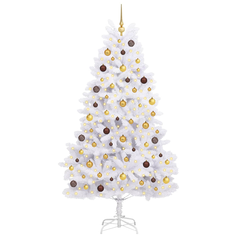 Load image into Gallery viewer, Vidaxl kunstkerstboom wit 106 x 106 x 210 cm pvc en metaal
