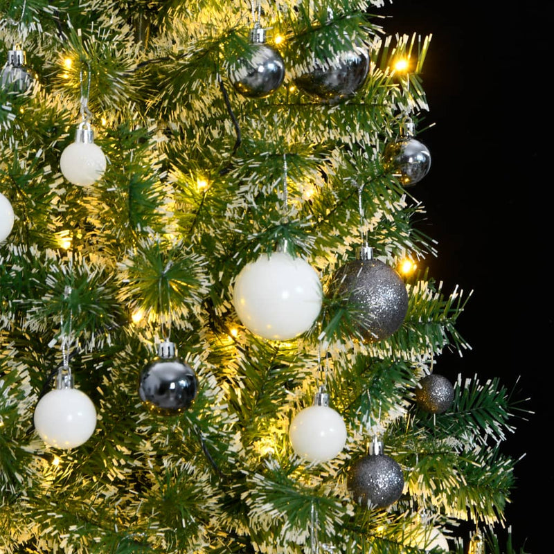 Load image into Gallery viewer, Vidaxl kunstkerstboom met 300 led's kerstballen en sneeuw 210 cm
