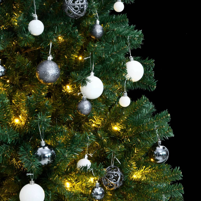 Load image into Gallery viewer, Vidaxl kunstkerstboom met scharnieren 300 led's en kerstballen 180 cm
